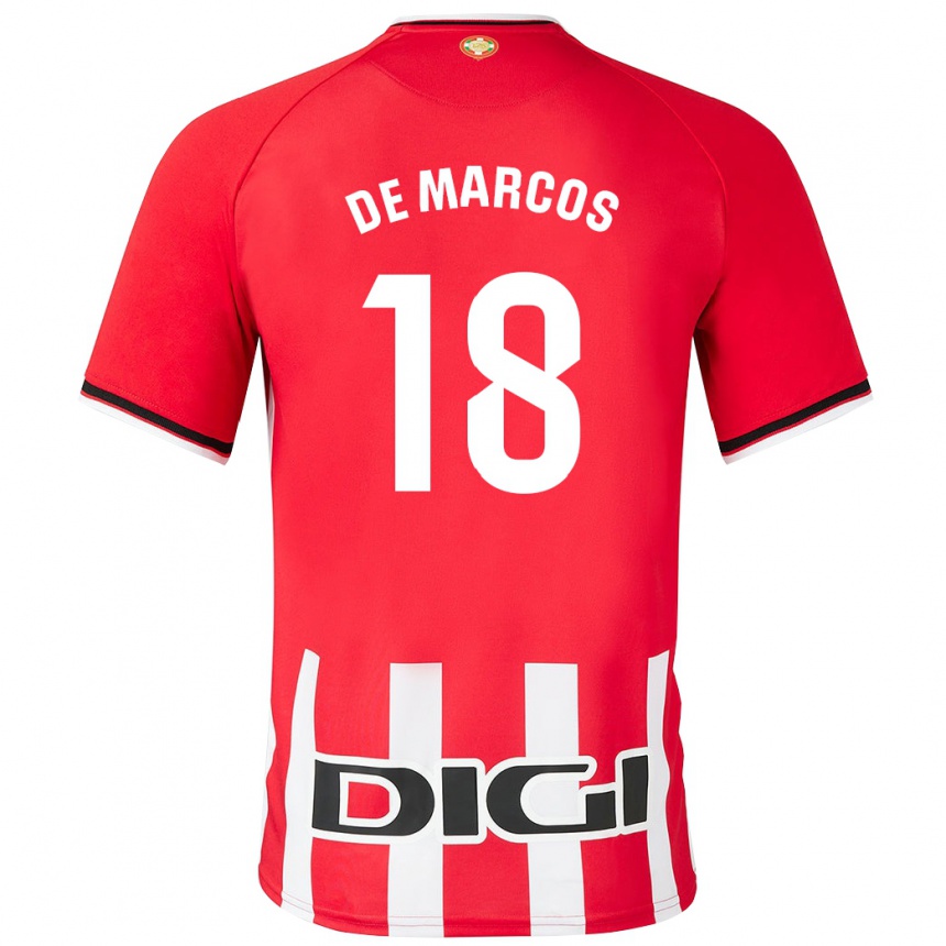 Niño Fútbol Camiseta Óscar De Marcos #18 Rojo 1ª Equipación 2023/24