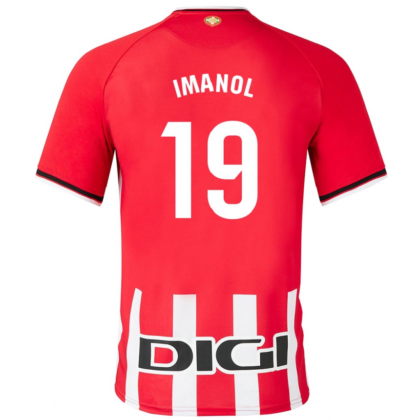 Niño Fútbol Camiseta Imanol García De Albéniz #19 Rojo 1ª Equipación 2023/24