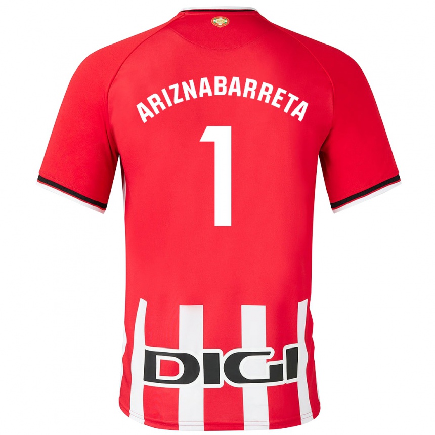 Niño Fútbol Camiseta Oier Ariznabarreta #1 Rojo 1ª Equipación 2023/24