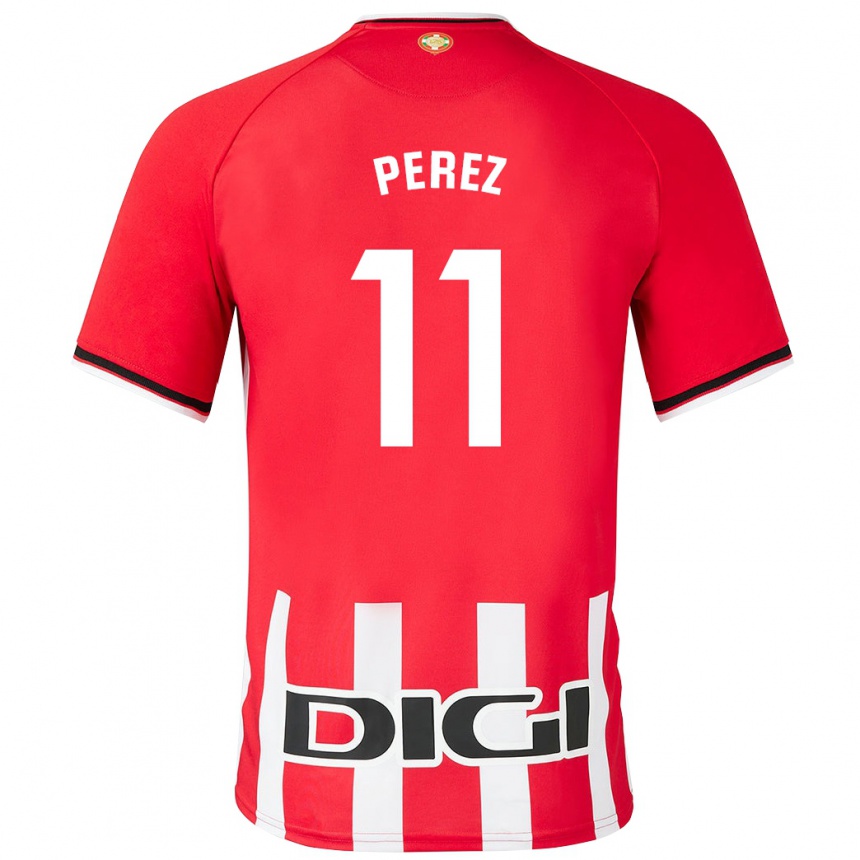 Niño Fútbol Camiseta Adrián Pérez #11 Rojo 1ª Equipación 2023/24