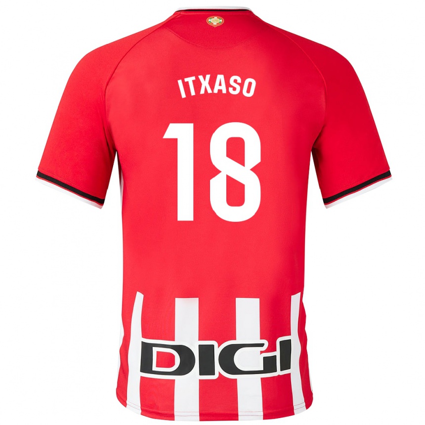 Niño Fútbol Camiseta Itxaso Uriarte Santamaria #18 Rojo 1ª Equipación 2023/24