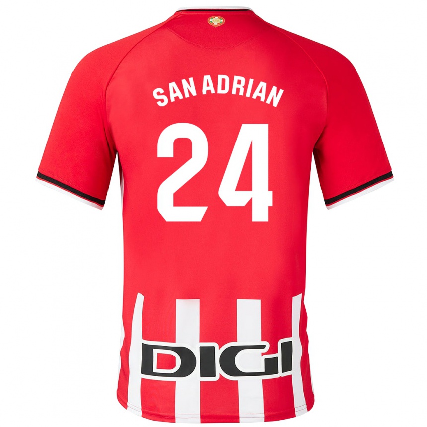 Niño Fútbol Camiseta Marta San Adrián Rocandio #24 Rojo 1ª Equipación 2023/24