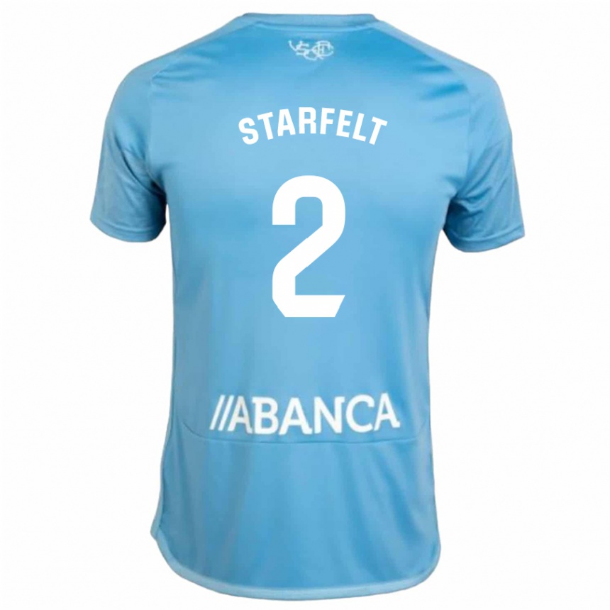 Niño Fútbol Camiseta Carl Starfelt #2 Azul 1ª Equipación 2023/24