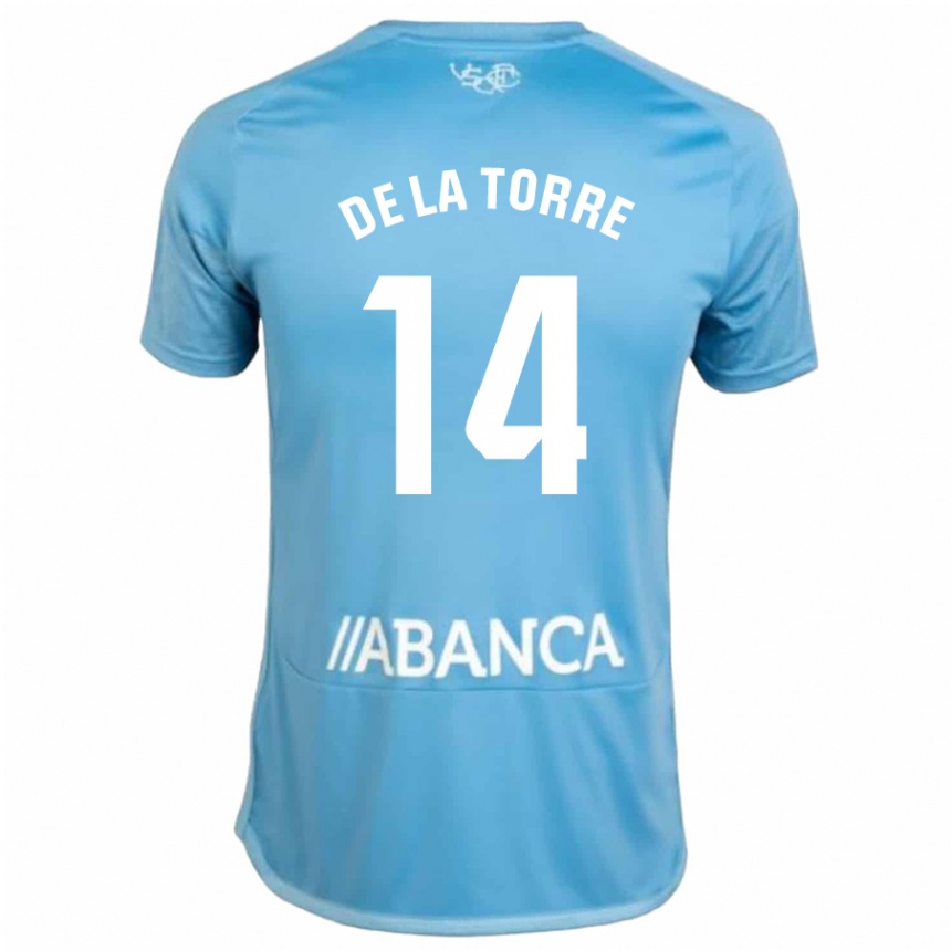 Niño Fútbol Camiseta Luca De La Torre #14 Azul 1ª Equipación 2023/24