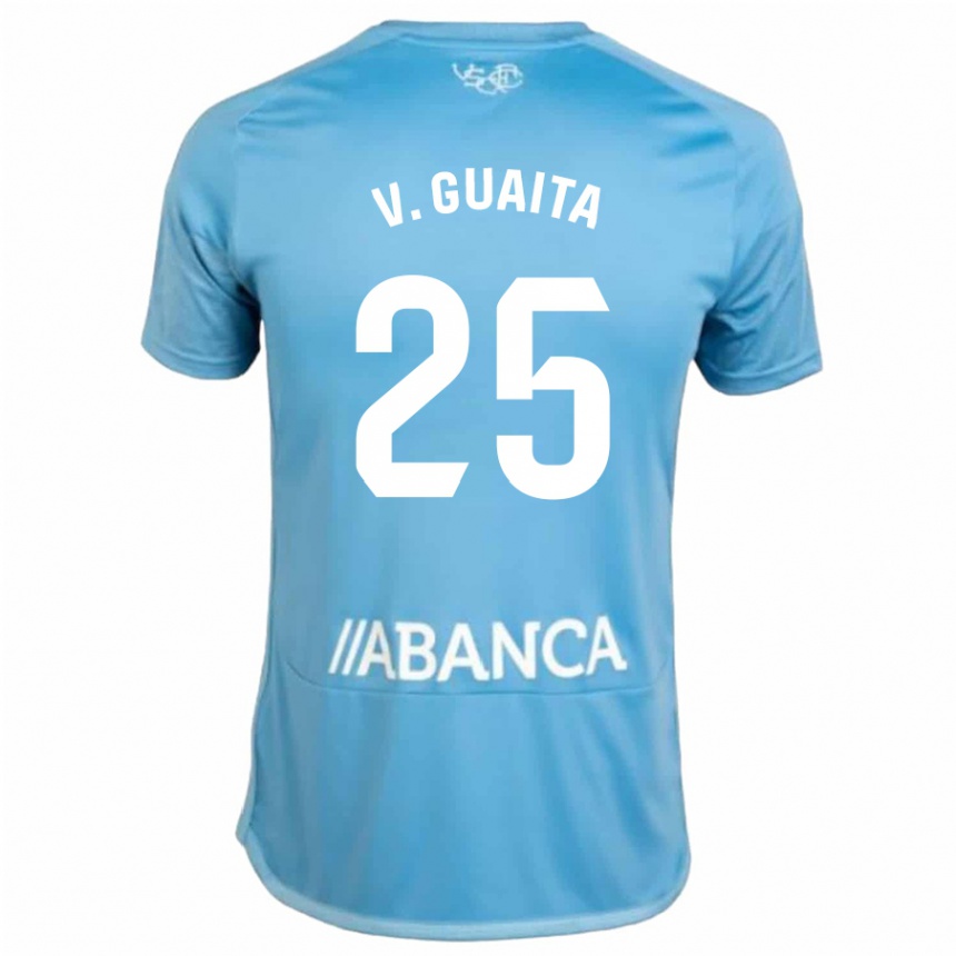 Niño Fútbol Camiseta Vicente Guaita #25 Azul 1ª Equipación 2023/24