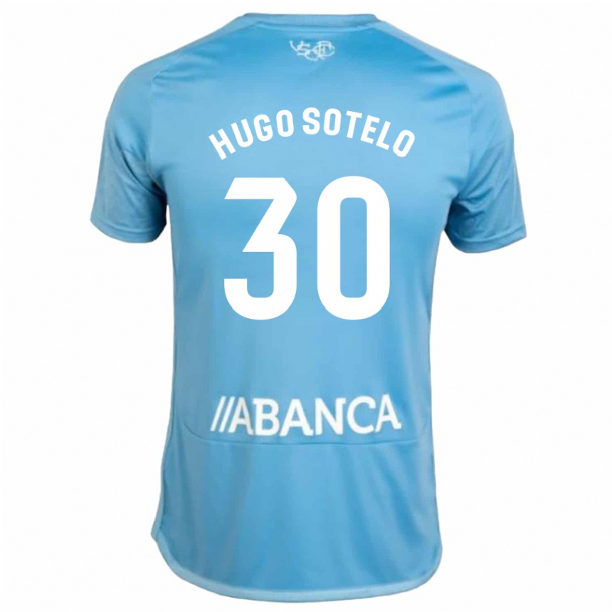 Niño Fútbol Camiseta Hugo Sotelo #30 Azul 1ª Equipación 2023/24