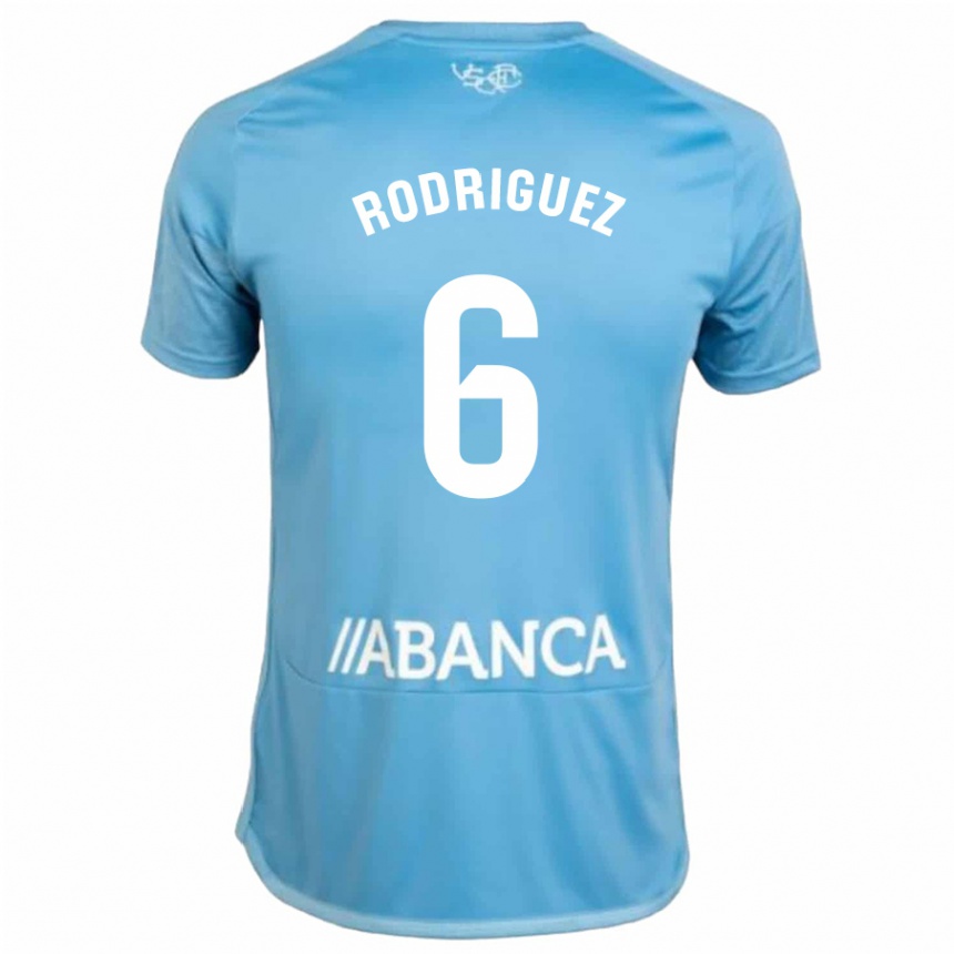 Niño Fútbol Camiseta Damián Rodríguez #6 Azul 1ª Equipación 2023/24