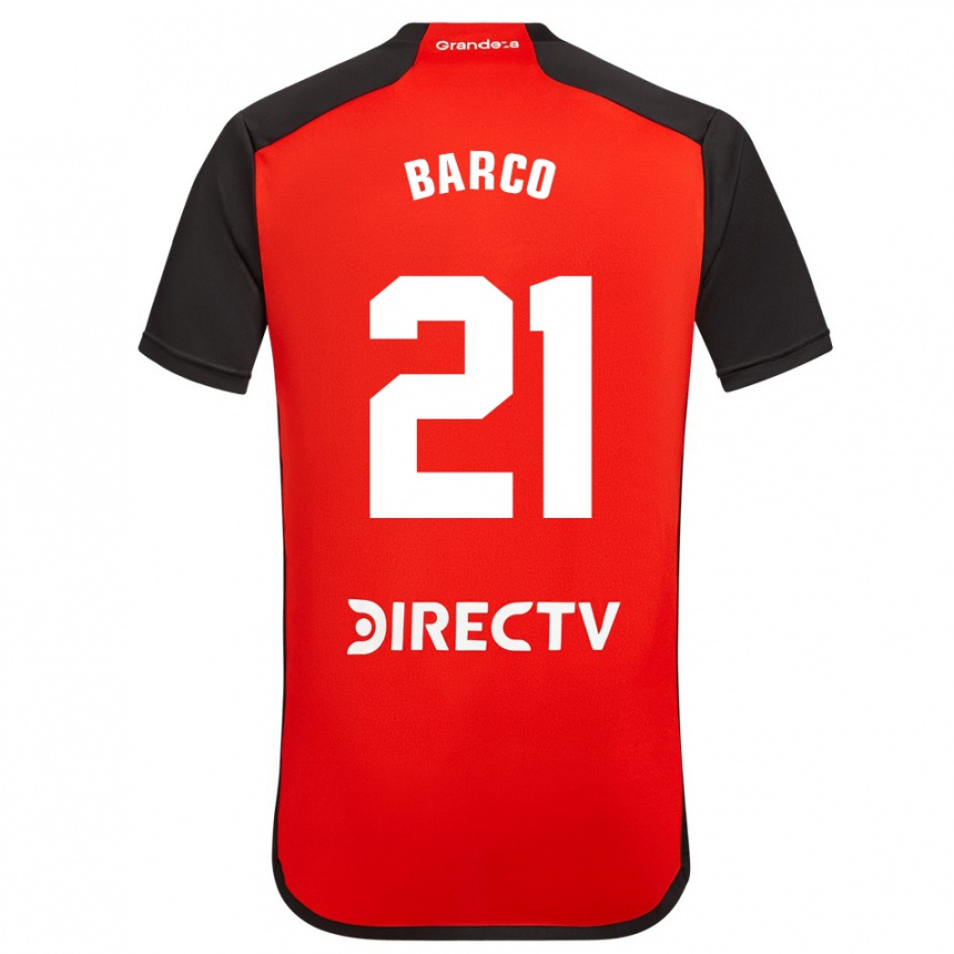 Niño Fútbol Camiseta Esequiel Barco #21 Rojo 2ª Equipación 2023/24