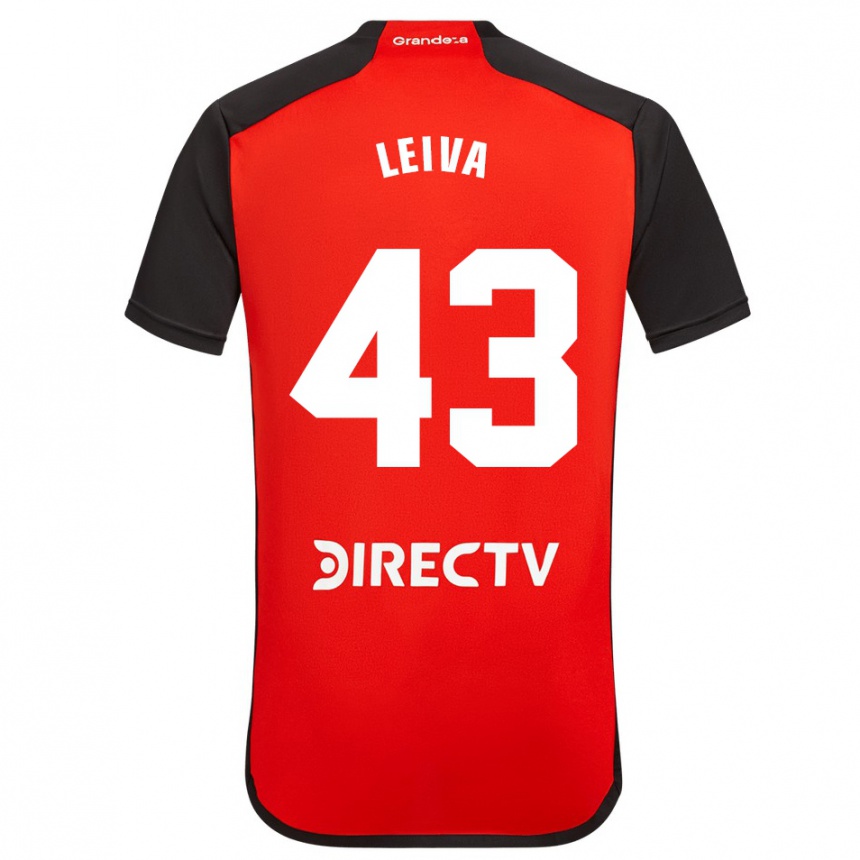 Niño Fútbol Camiseta Tobías Leiva #43 Rojo 2ª Equipación 2023/24