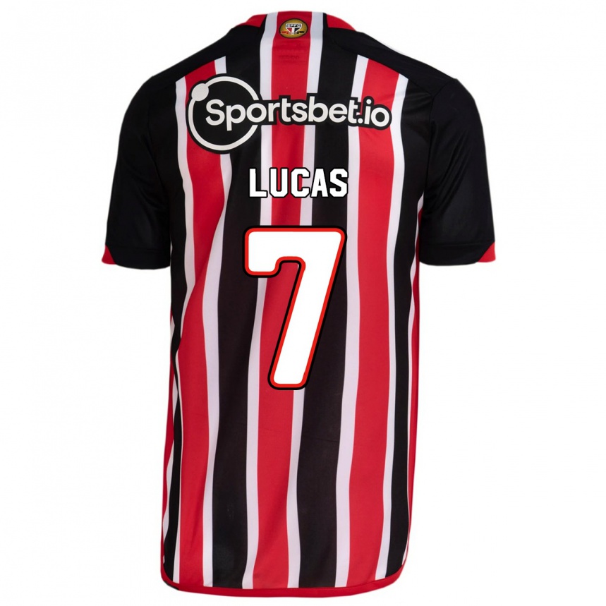 Niño Fútbol Camiseta Lucas Moura #7 Azul Rojo 2ª Equipación 2023/24