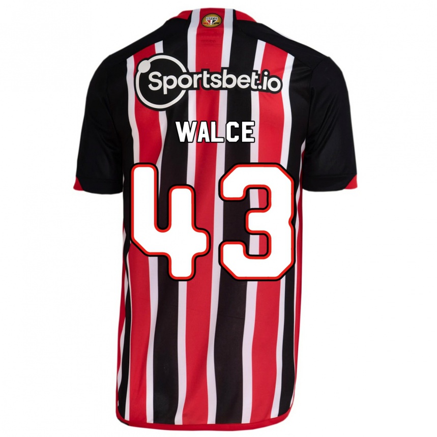 Niño Fútbol Camiseta Walce #43 Azul Rojo 2ª Equipación 2023/24