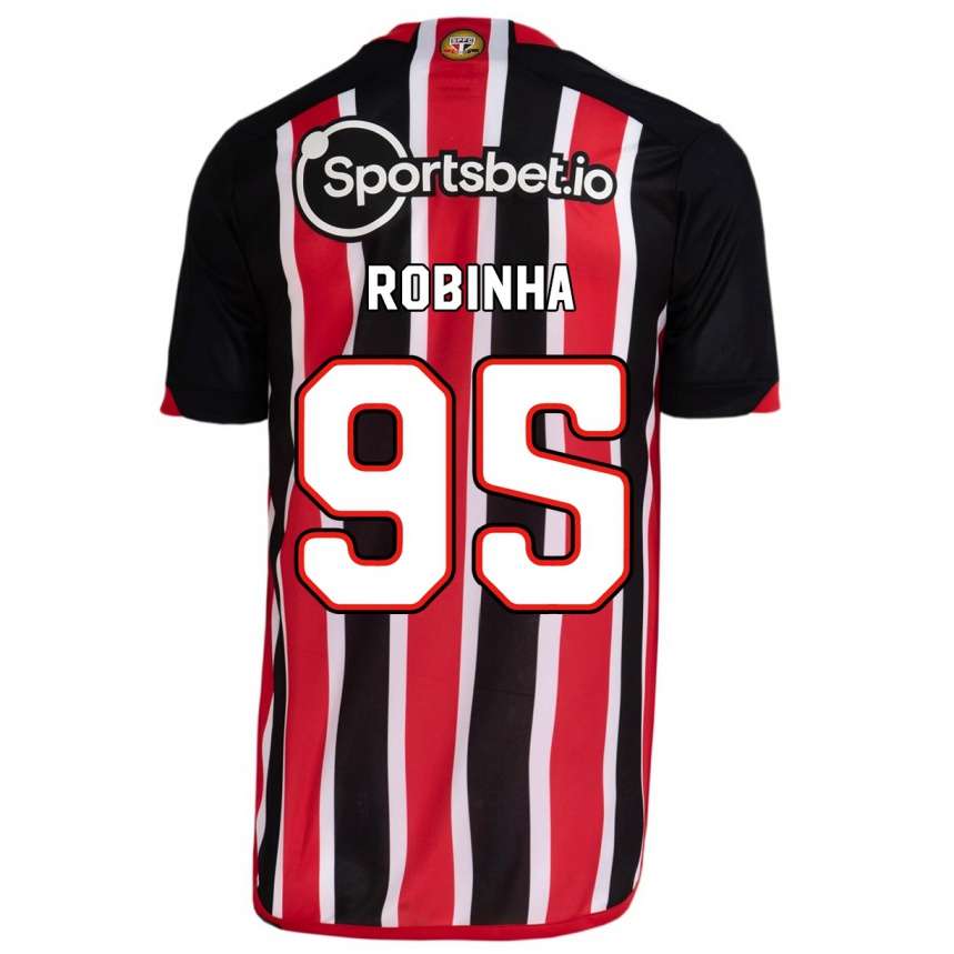 Niño Fútbol Camiseta Robinha #95 Azul Rojo 2ª Equipación 2023/24