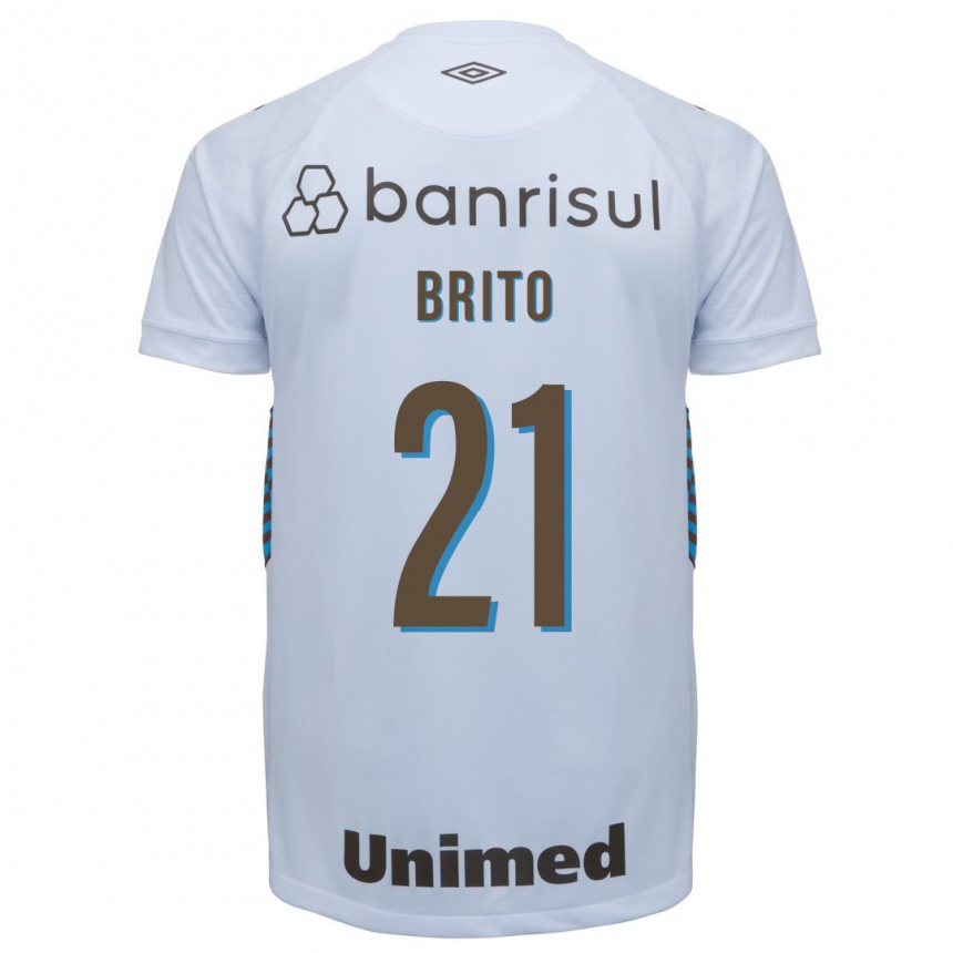 Niño Fútbol Camiseta Brito #21 Blanco 2ª Equipación 2023/24
