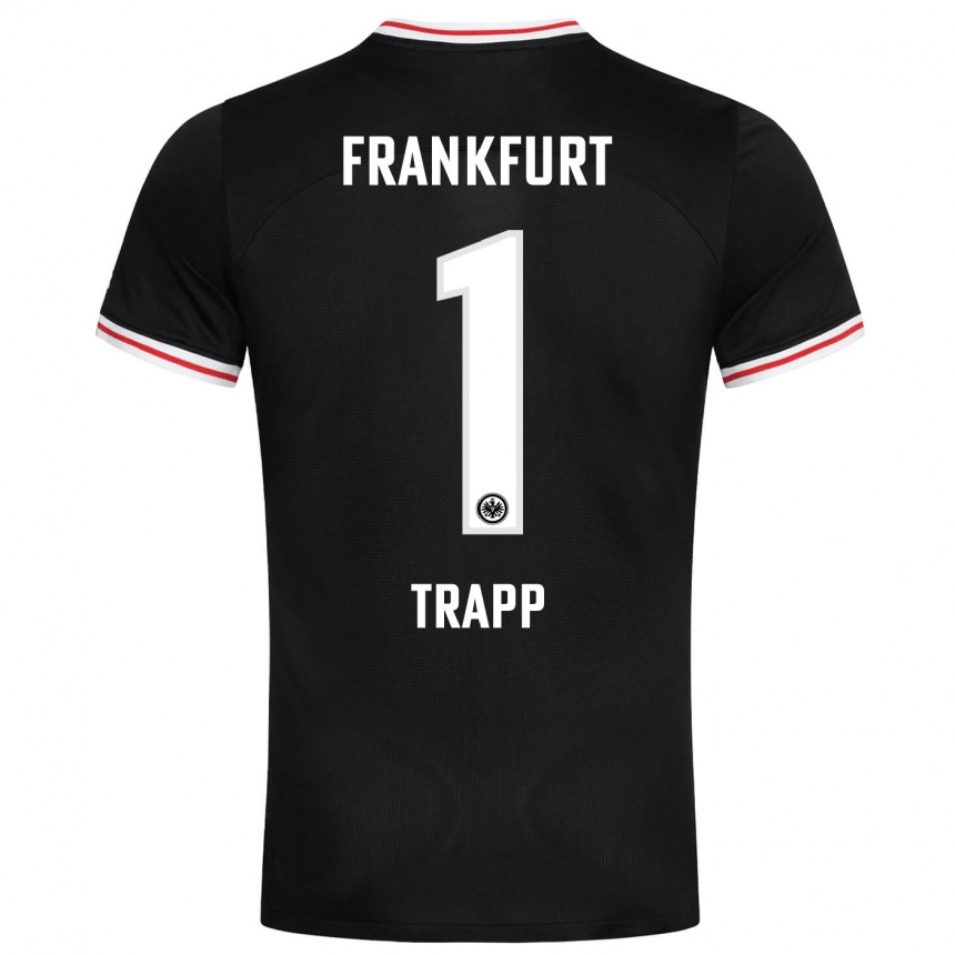 Niño Fútbol Camiseta Kevin Trapp #1 Negro 2ª Equipación 2023/24