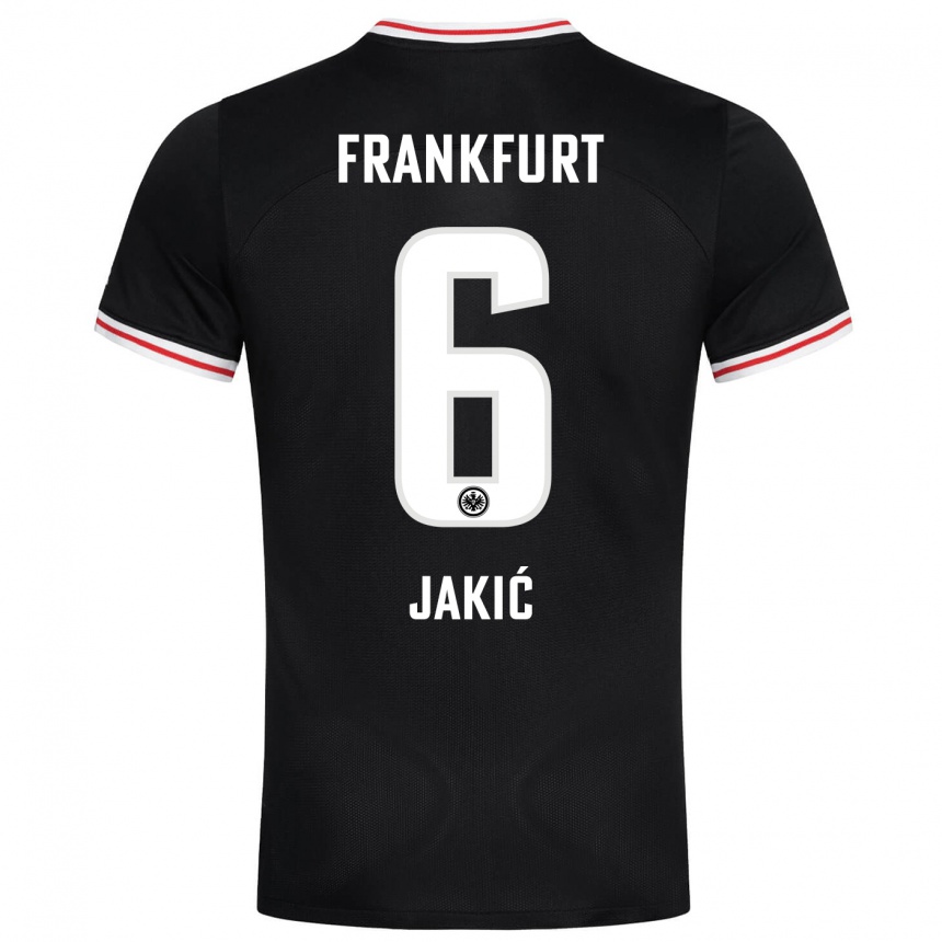 Niño Fútbol Camiseta Kristijan Jakic #6 Negro 2ª Equipación 2023/24