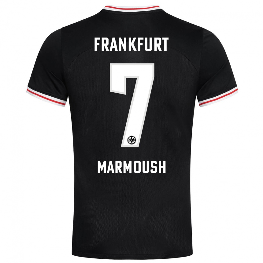 Niño Fútbol Camiseta Omar Marmoush #7 Negro 2ª Equipación 2023/24