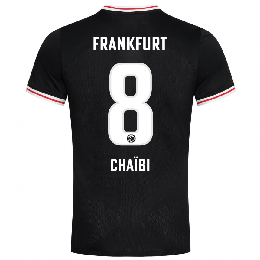 Niño Fútbol Camiseta Farès Chaïbi #8 Negro 2ª Equipación 2023/24