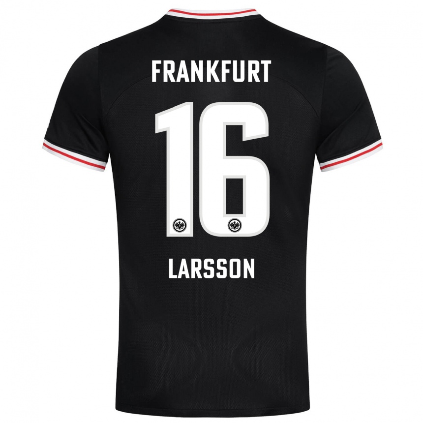 Niño Fútbol Camiseta Hugo Larsson #16 Negro 2ª Equipación 2023/24