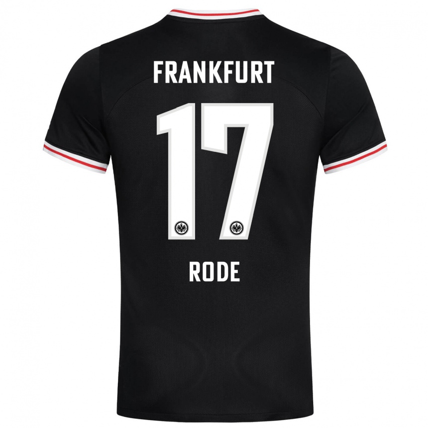 Niño Fútbol Camiseta Sebastian Rode #17 Negro 2ª Equipación 2023/24