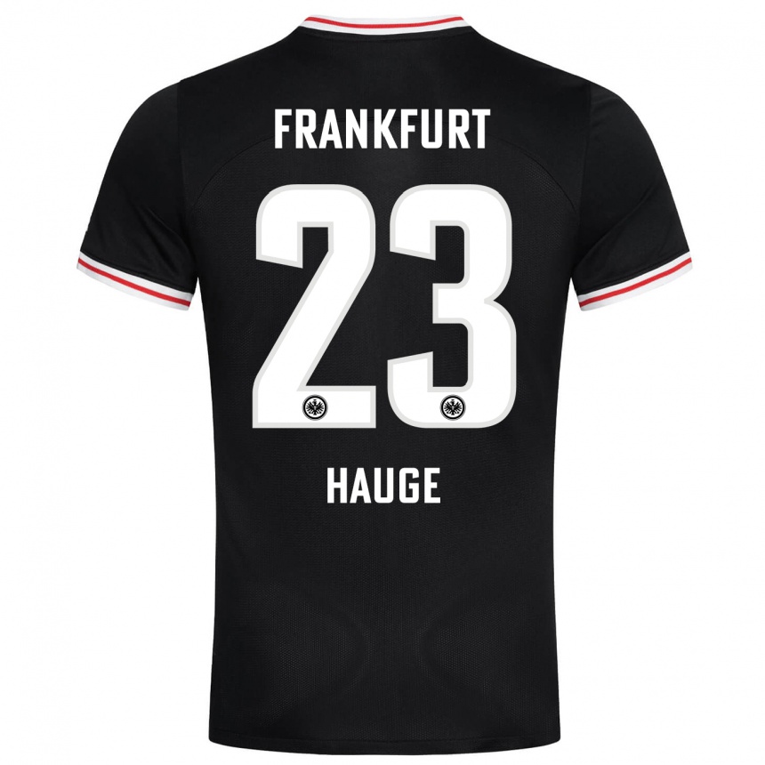 Niño Fútbol Camiseta Jens Petter Hauge #23 Negro 2ª Equipación 2023/24