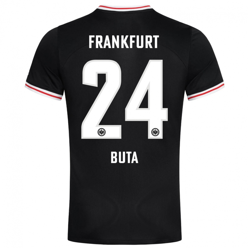 Niño Fútbol Camiseta Aurélio Buta #24 Negro 2ª Equipación 2023/24