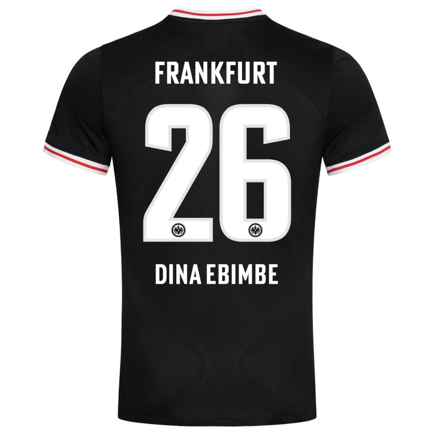 Niño Fútbol Camiseta Junior Dina Ebimbe #26 Negro 2ª Equipación 2023/24