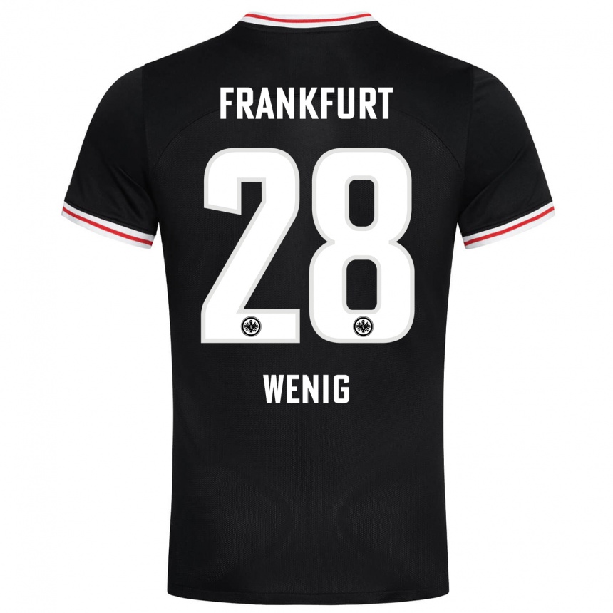 Niño Fútbol Camiseta Marcel Wenig #28 Negro 2ª Equipación 2023/24