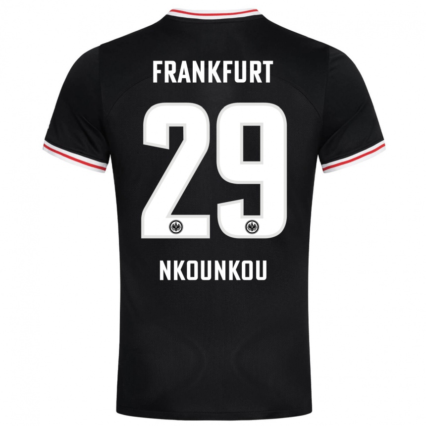 Niño Fútbol Camiseta Niels Nkounkou #29 Negro 2ª Equipación 2023/24