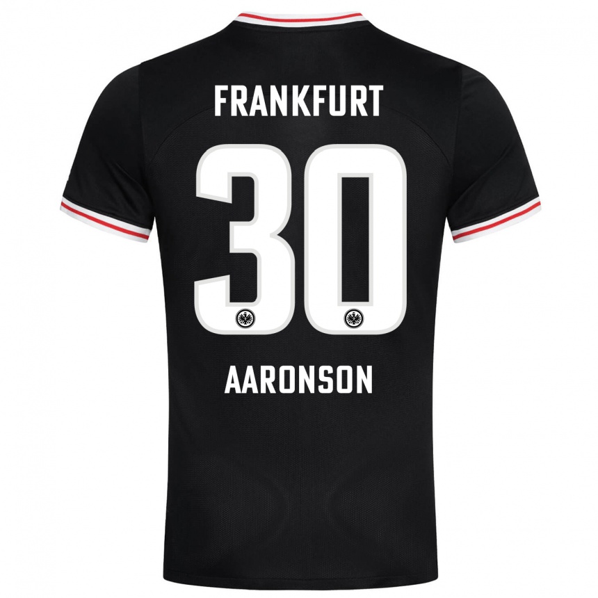 Niño Fútbol Camiseta Paxten Aaronson #30 Negro 2ª Equipación 2023/24