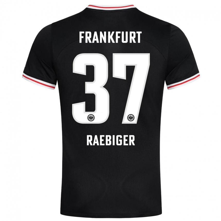 Niño Fútbol Camiseta Sidney Raebiger #37 Negro 2ª Equipación 2023/24