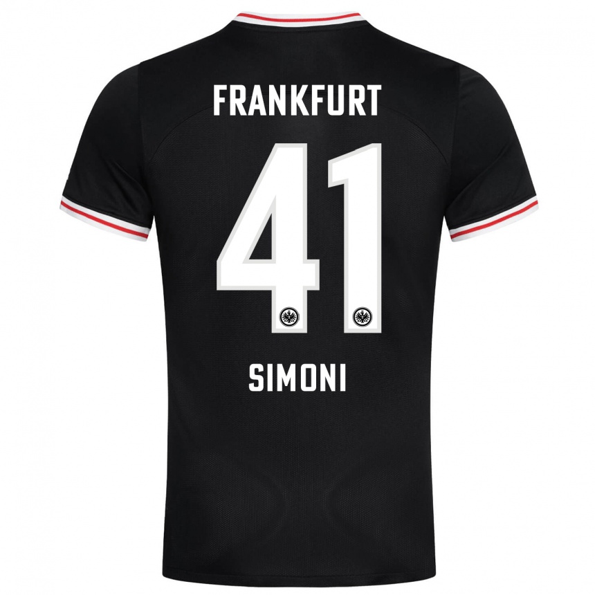 Niño Fútbol Camiseta Simon Simoni #41 Negro 2ª Equipación 2023/24