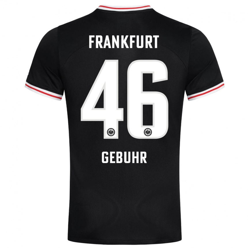 Niño Fútbol Camiseta Dario Gebuhr #46 Negro 2ª Equipación 2023/24