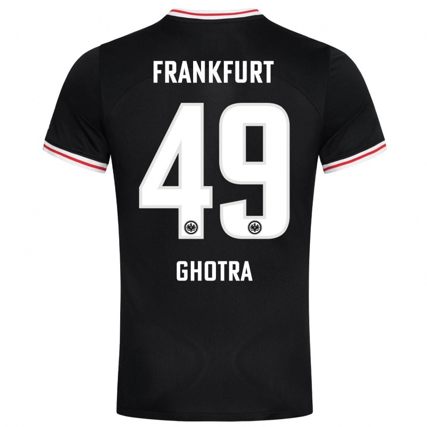 Niño Fútbol Camiseta Harpreet Ghotra #49 Negro 2ª Equipación 2023/24