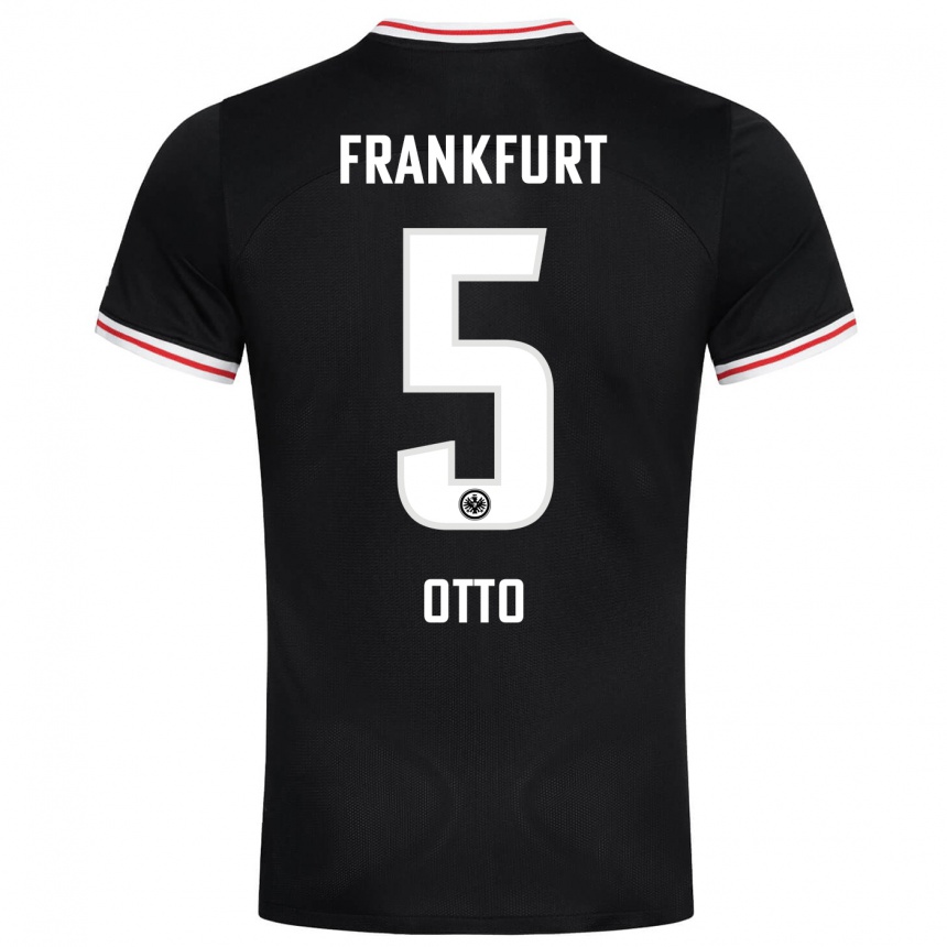 Niño Fútbol Camiseta Fynn Otto #5 Negro 2ª Equipación 2023/24