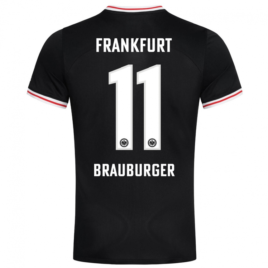 Niño Fútbol Camiseta Maximilian Brauburger #11 Negro 2ª Equipación 2023/24