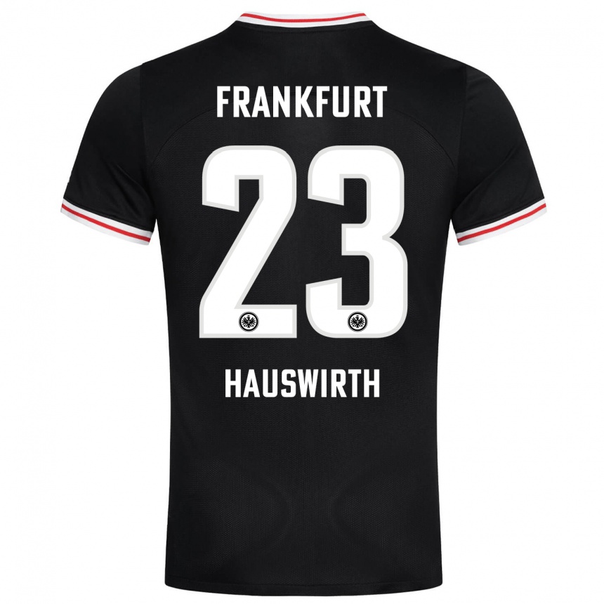 Niño Fútbol Camiseta Max Hauswirth #23 Negro 2ª Equipación 2023/24