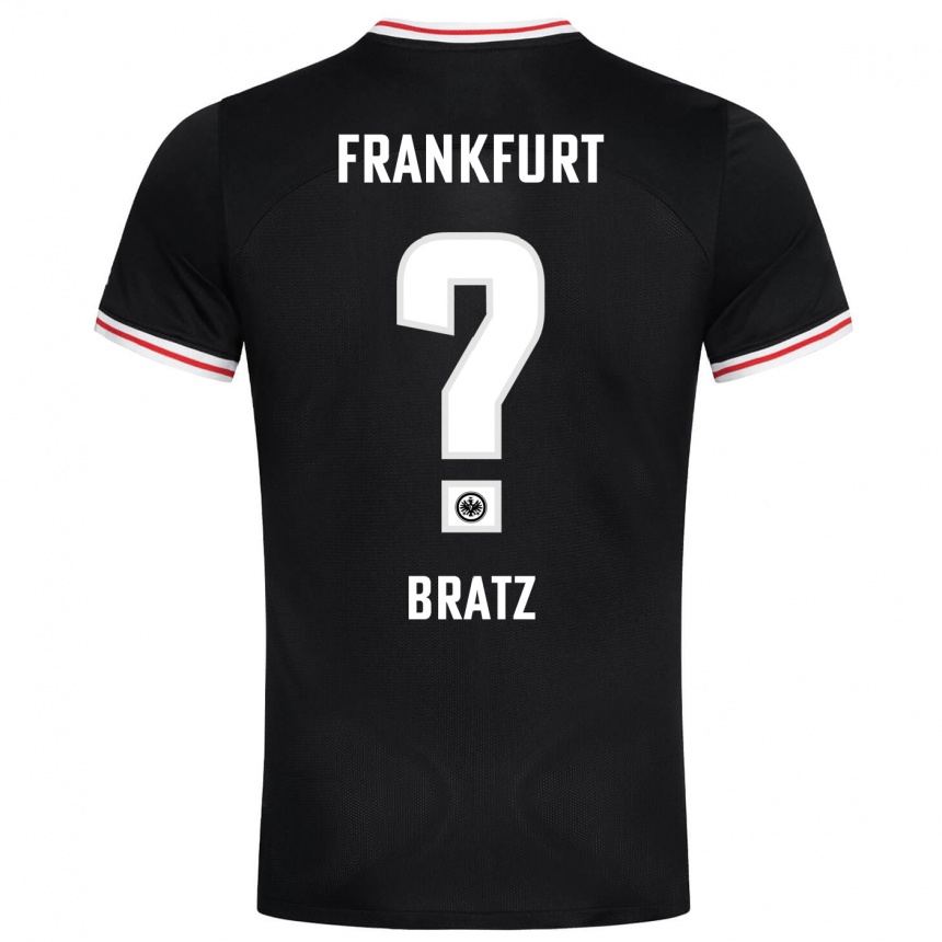 Niño Fútbol Camiseta Julian Brätz #0 Negro 2ª Equipación 2023/24