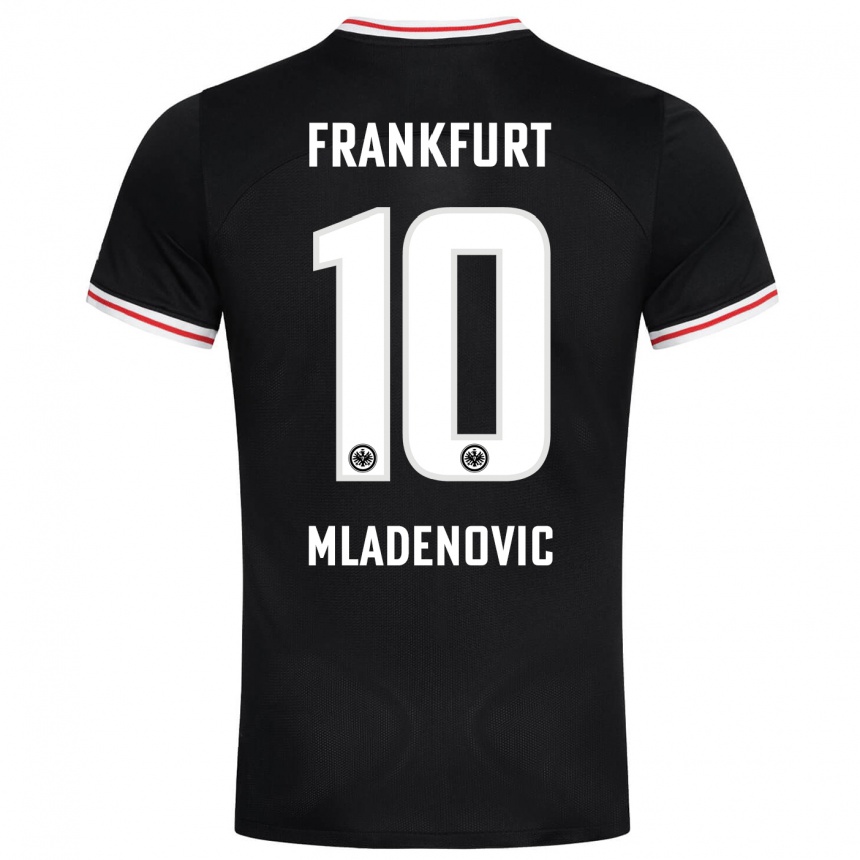 Niño Fútbol Camiseta Marko Mladenovic #10 Negro 2ª Equipación 2023/24