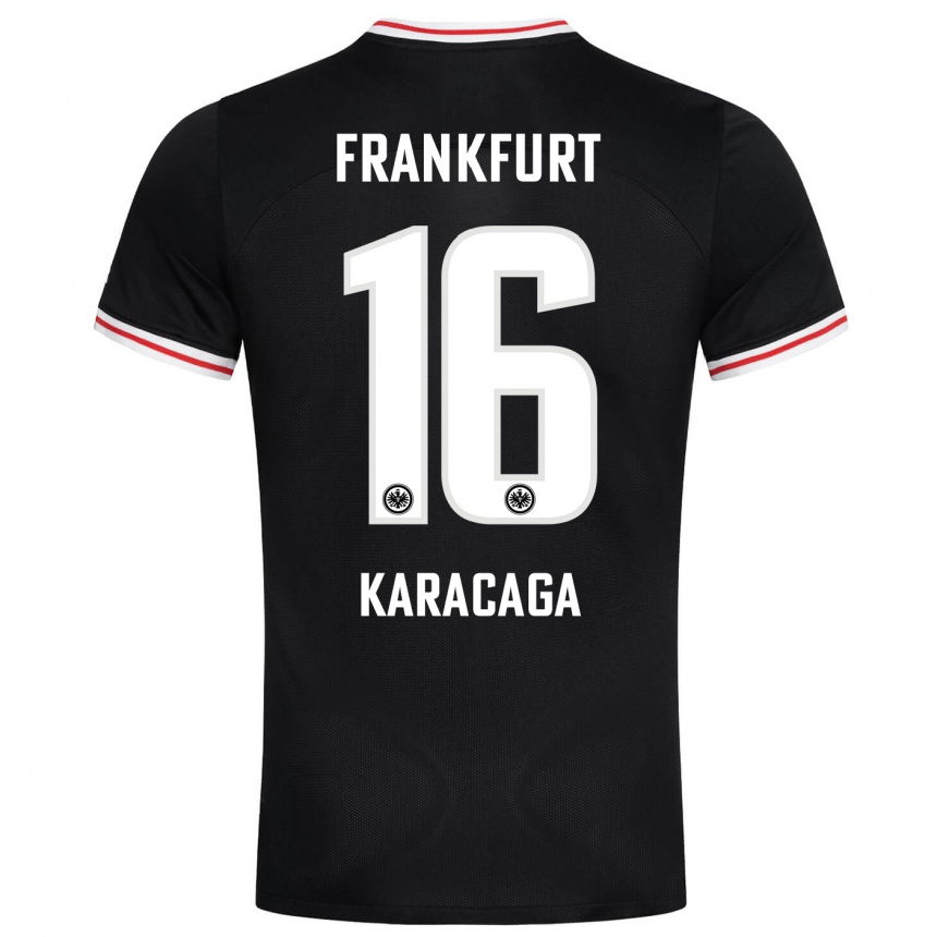 Niño Fútbol Camiseta Tom Karacaga #16 Negro 2ª Equipación 2023/24