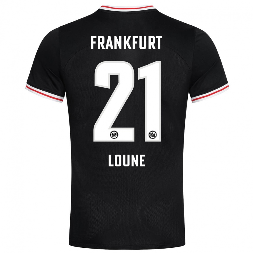 Niño Fútbol Camiseta Adam Loune #21 Negro 2ª Equipación 2023/24