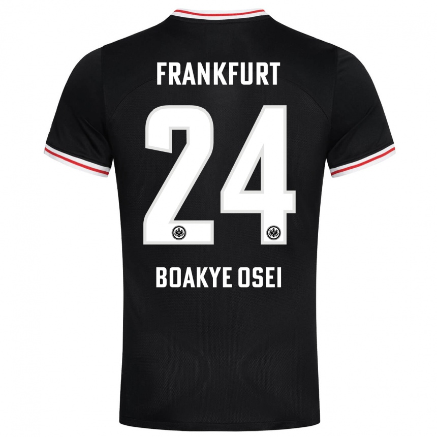 Niño Fútbol Camiseta Derek Boakye-Osei #24 Negro 2ª Equipación 2023/24