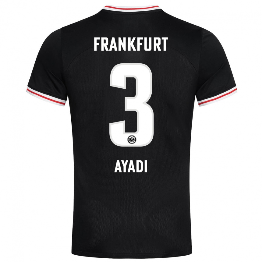 Niño Fútbol Camiseta Akram Ayadi #3 Negro 2ª Equipación 2023/24