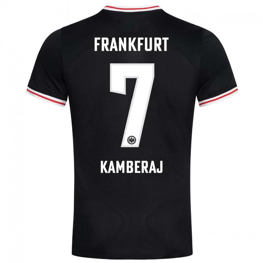 Niño Fútbol Camiseta Donart Kamberaj #7 Negro 2ª Equipación 2023/24