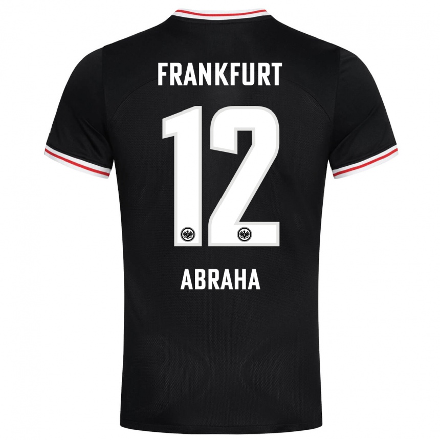 Niño Fútbol Camiseta Natnael Abraha #12 Negro 2ª Equipación 2023/24