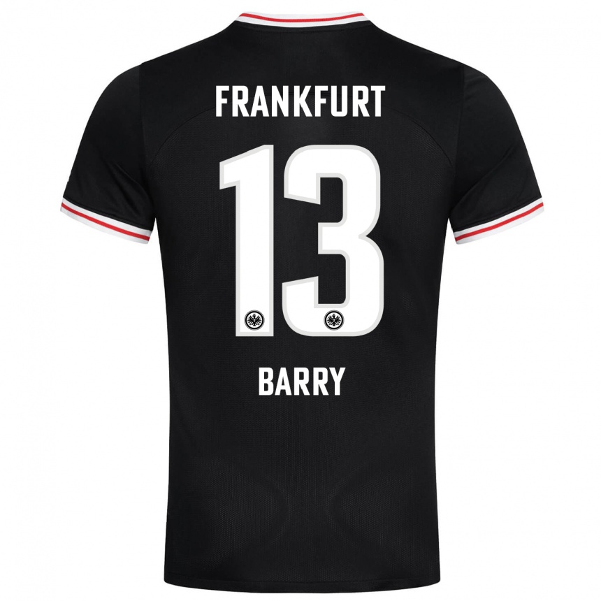 Niño Fútbol Camiseta Jasha Barry #13 Negro 2ª Equipación 2023/24