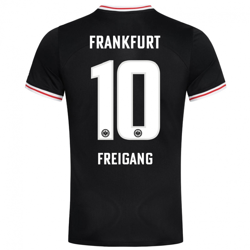 Niño Fútbol Camiseta Laura Freigang #10 Negro 2ª Equipación 2023/24