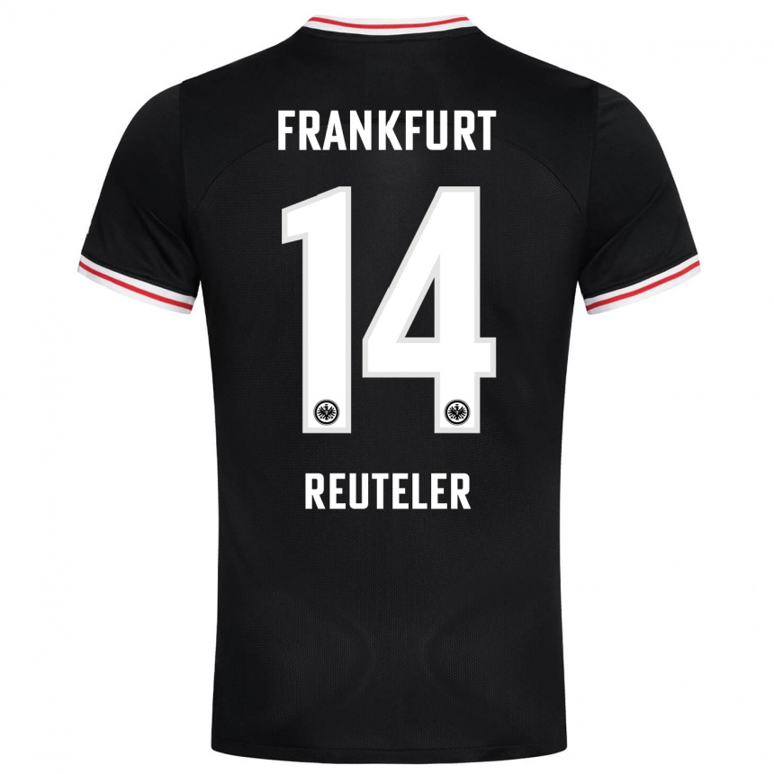 Niño Fútbol Camiseta Geraldine Reuteler #14 Negro 2ª Equipación 2023/24