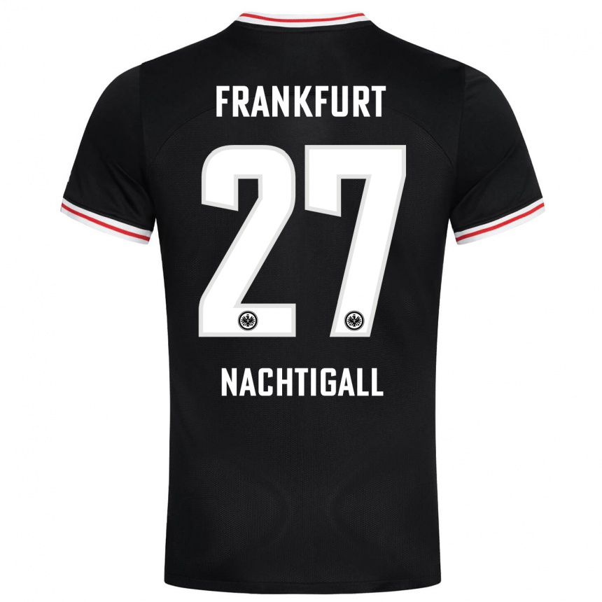Niño Fútbol Camiseta Sophie Nachtigall #27 Negro 2ª Equipación 2023/24