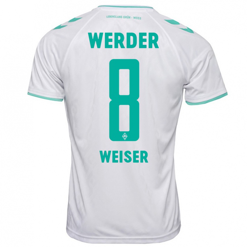 Niño Fútbol Camiseta Mitchell Weiser #8 Blanco 2ª Equipación 2023/24