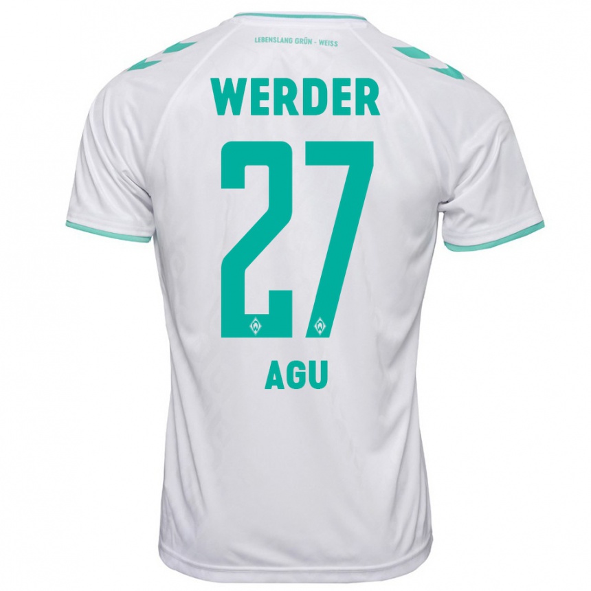 Niño Fútbol Camiseta Felix Agu #27 Blanco 2ª Equipación 2023/24